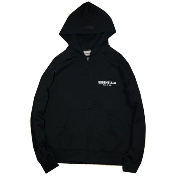 ESSENTIALS BLK HOODIE FW24